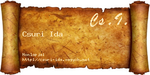 Csuri Ida névjegykártya