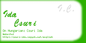 ida csuri business card